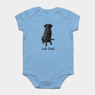 Lab Dad Black Labrador Retriever Baby Bodysuit